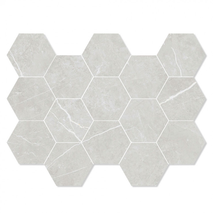 Marmor Mosaik Klinker Prestige Ljusgrå Polerad 33x23 cm-1